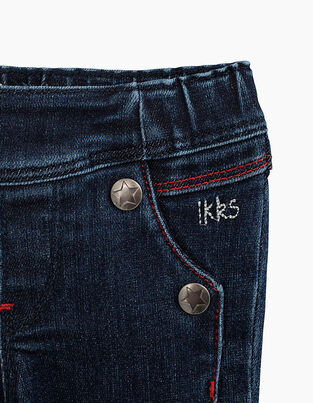 Παντελόνι τζιν IKKS σε μπλε χρώμα με ιδιαίτερο στυλ.
