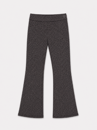 LOSAN leggings in dark brown with animal print.