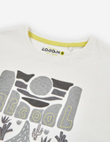 Βαμβακερό T-Shirt  LOSAN σε εκρού χρώμα.