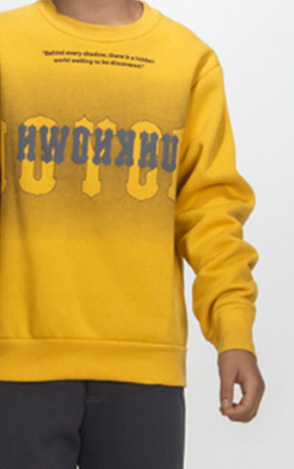 JOYCE tracksuit set in mustard-black color.