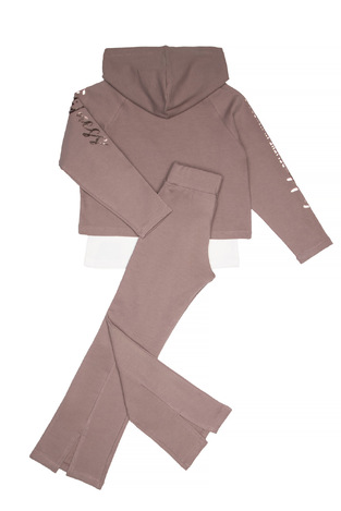 Seasonal suit set 3 pcs. SPRINT with bell finish in brown color. 