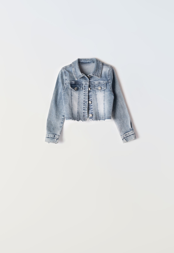 Τζιν μπουφάν ΕΒΙΤΑ σε μπλε χρώμα.