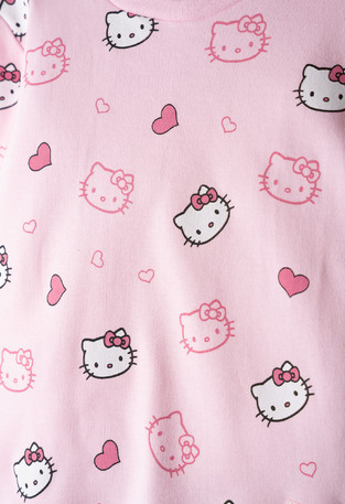Hello Kitty HΟMMIES pajamas with matching sleep mask in pink.