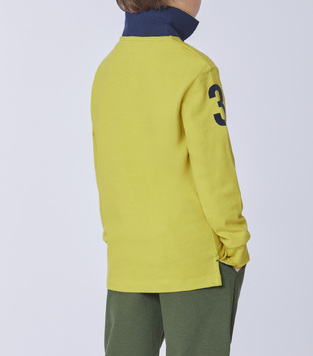 U.S. pique polo shirt POLO in lime color.