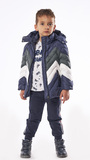 HASHTAG jacket in dark blue color with hood.