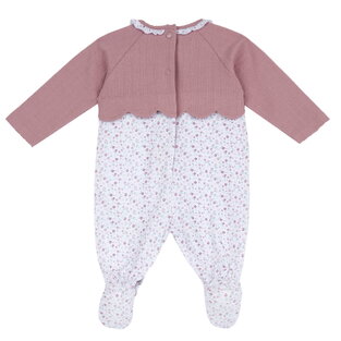 CHICCO long sleeve bodysuit with all over floral pattern.