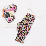 Σετ κολάν TRAX σε λευκό-μπεζ χρώμα με animal print.