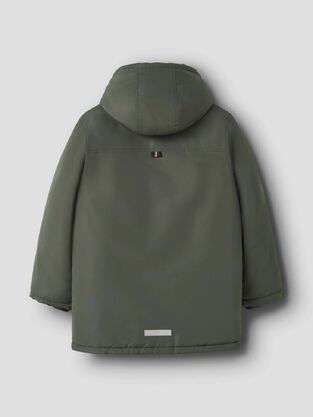 NAME IT parka jacket in khaki color.