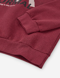 Μπλούζα φούτερ LOSAN σε μπορντώ χρώμα με κουκούλα.