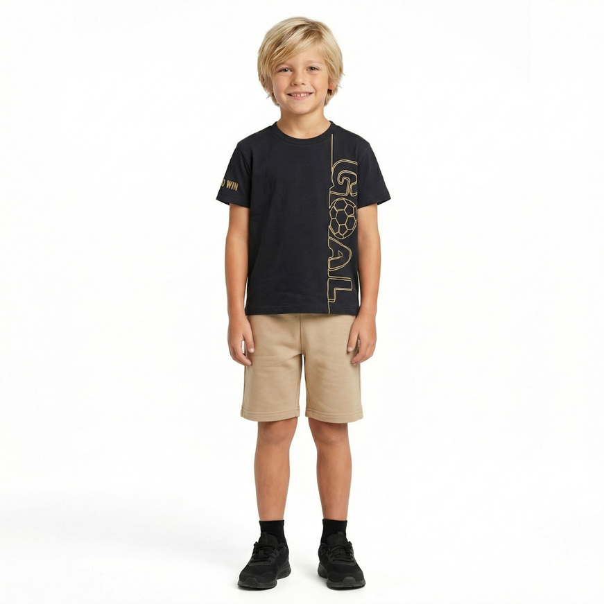 Σετ σορτς TRAX σε ανθρακί με μπεζ χρώμα.