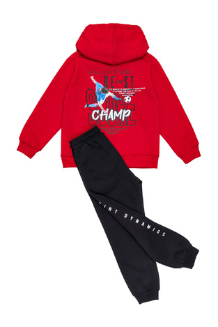 SPRINT tracksuit set in red and black.