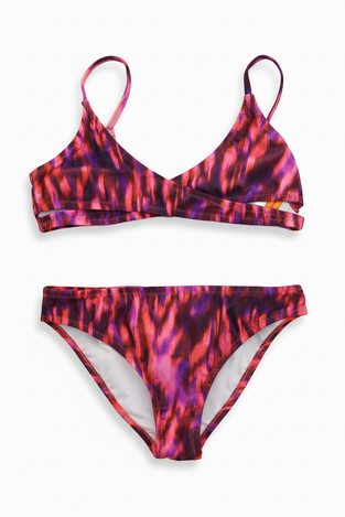 LOSAN printed bikini swimsuit in pink.
