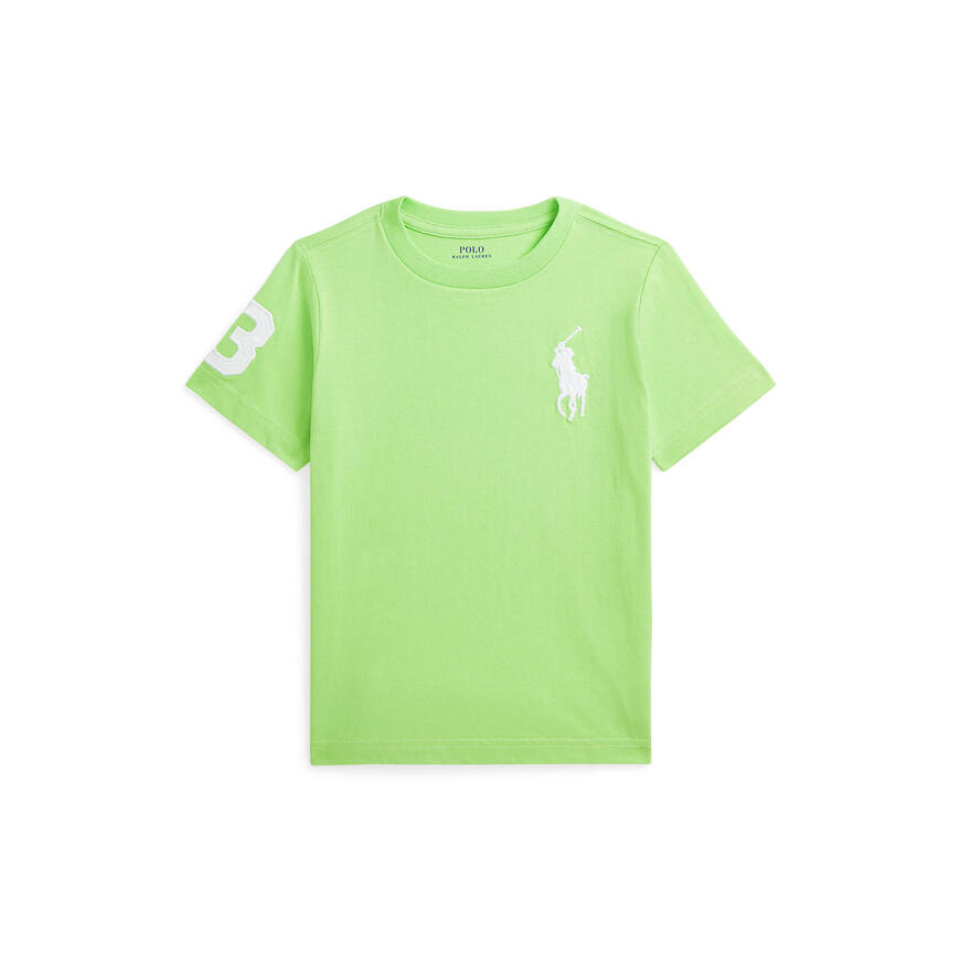 Βαμβακερό T-Shirt  POLO RALPH LAUREN σε λαχανί χρώμα.
