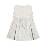 LAPIN HOUSE dress in off-white color with an impressive fur pattern on the upper part.