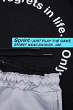 Σετ μπλούζα με βερμούδα Sprint σε χρώμα μαύρο-γκρι του πάγου.