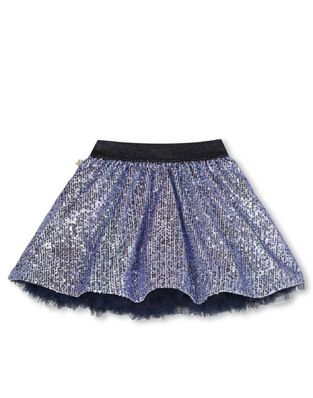 BILLIEBLUSH skirt in blue with sequins and tulle.