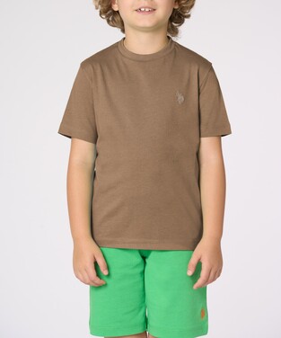 U.S. POLO shirt in brown color.