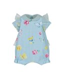 LAPIN HOUSE bodysuit in siel color with floral design.