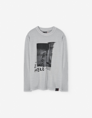 LOSAN cotton blouse in gray.