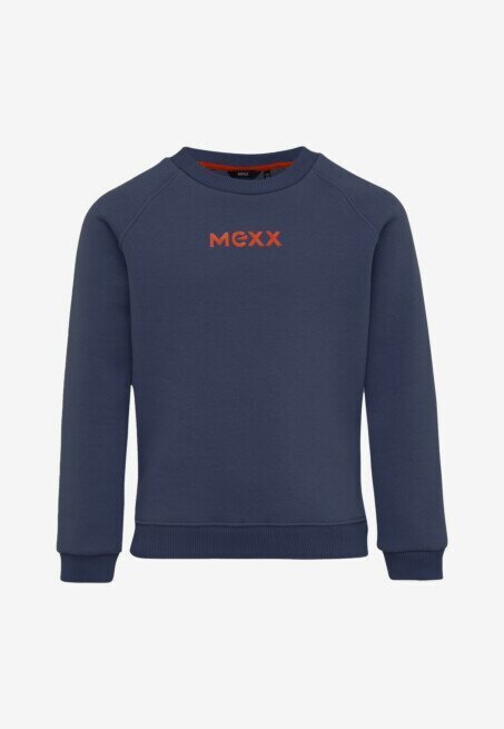 MEXX sweatshirt in dark blue with "MEXX" logo print.