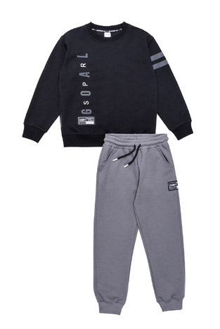 SPRINT seasonal tracksuit set in black and gray.
