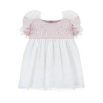 LAPIN HOUSE dress set in pink color with pouf.