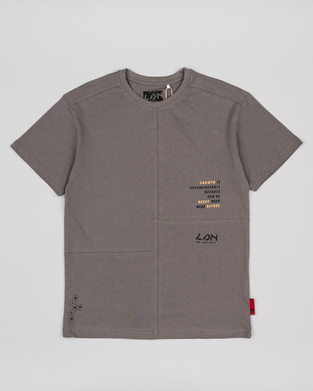 Μπλούζα LOSAN σε γκρι χρώμα με ανάγλυφο τύπωμα.