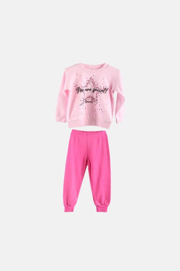 DREAMS pajamas in pink with the "YOU ARE SPECIAL" logo.