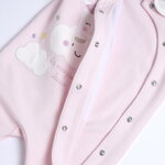 CHICCO bodysuit in pink color with unicorn design.
