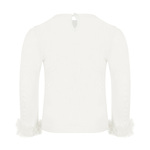 LAPIN HOUSE blouse in off-white color with cute tulle ruffles on the sleeves.