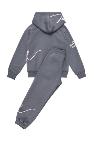 SPRINT tracksuit set in charcoal gray.