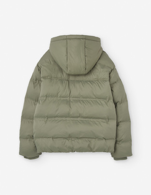 LOSAN jacket in dark green with built-in hood.