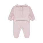 LAPIN HOUSE velor bodysuit in pink with bear print.