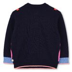 Πλεκτό πουλόβερ BILLIEBLUSH σε μπλε σκούρο χρώμα με στρας.