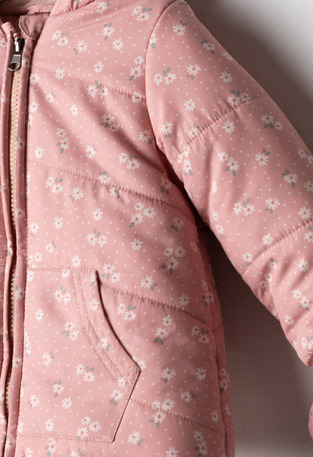 EVITA jacket in pink with floral print.