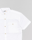 Πουκάμισο λινό LOSAN σε χρώμα λευκό.