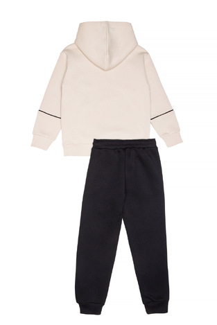 SPRINT suit set with built-in hood in off-white color.