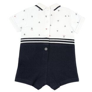 CHICCO bodysuit in blue color with anchor print.