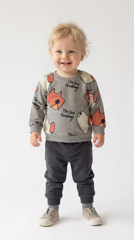 TRAX tracksuit set in gray-anthracite color.