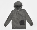 HASHTAG sweatshirt in gray with embossed print.