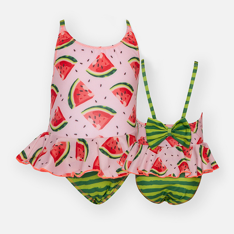 TORTUE full body swimsuit with all over watermelon print.