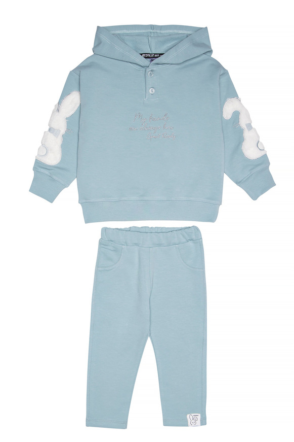 Εποχιακό σετ κολάν SPRINT με κουκούλα σε μέντα χρώμα.