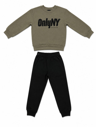 TRAX tracksuit set in khaki and black.