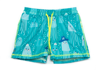 TORTUE bermuda swimsuit with stingray print.