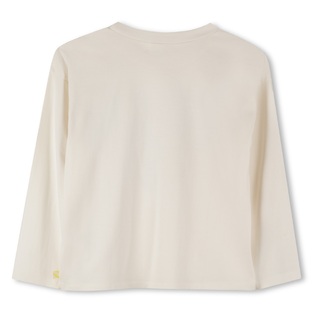 BILLIEBLUSH blouse in off-white color with embossed print and sequins.