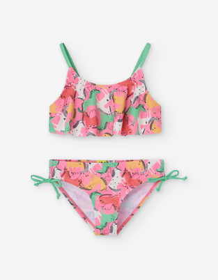 LOSAN bikini swimsuit with horse print, in pink color.