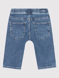 PEPE JEANS denim shorts in blue with a drawstring at the waist.