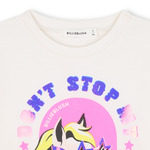 Μπλούζα BILLIEBLUSH σε εκρού χρώμα με ανάγλυφο τύπωμα unicorn.