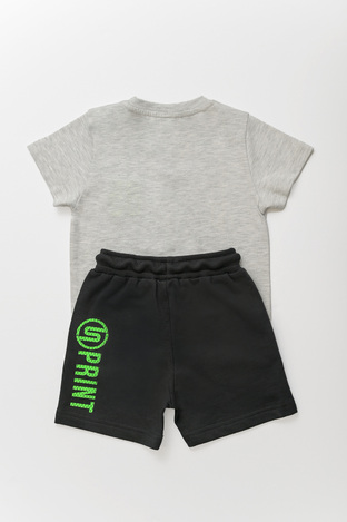 SPRINT shorts set in gray color with basket print.