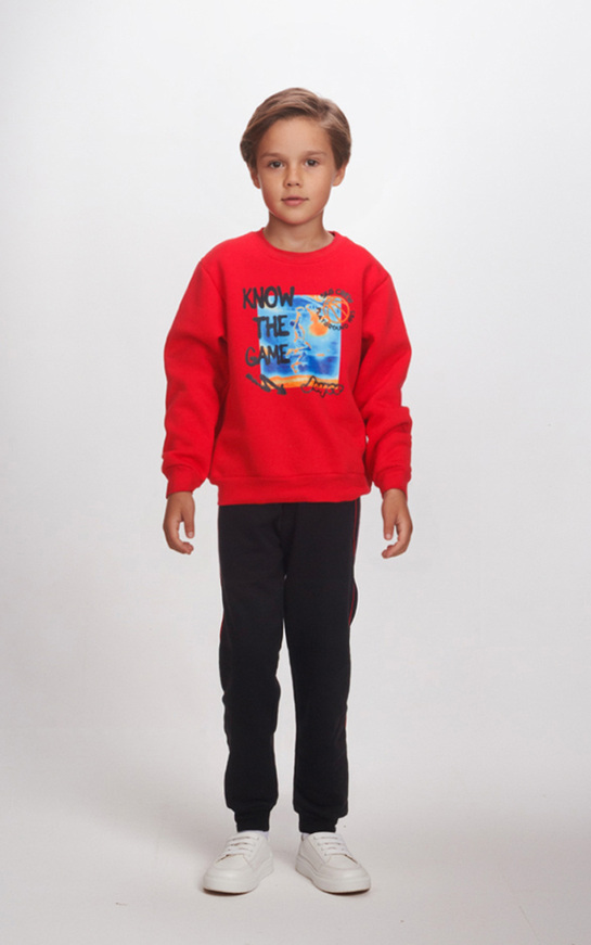 Σετ φόρμας JOYCE σε κόκκινο με μαύρο χρώμα.